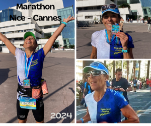 Monique au Marathon Nice-Cannes 2024