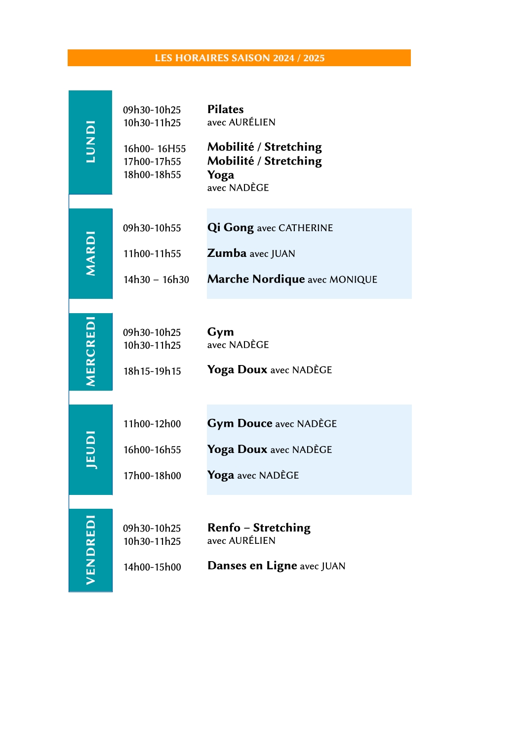 HORAIRES 2024-2025 TER Horaires 2024-2025